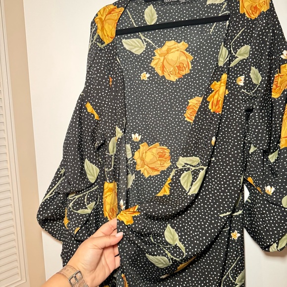 Floral Print Wrap Dress Boohoo - Picture 7 of 10